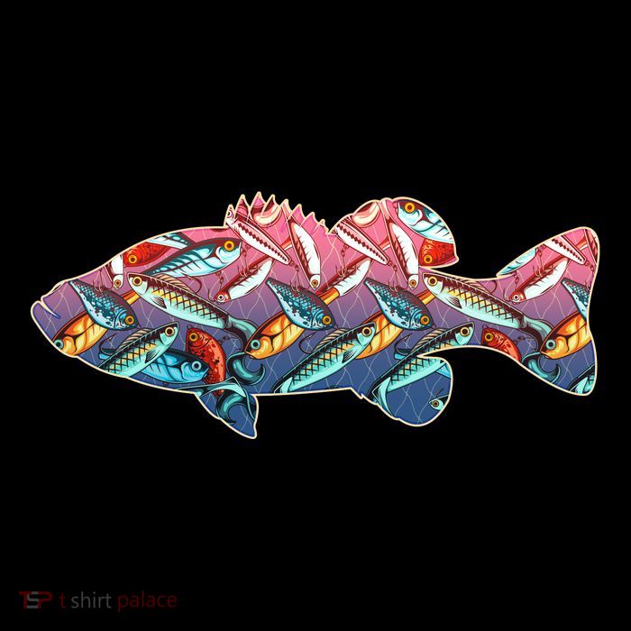 Go Base Fish Fishing Lures Pattern Flatbill Hat