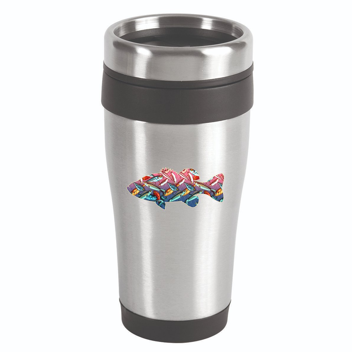 Go Base Fish Fishing Lures Pattern 16oz Travel Tumbler