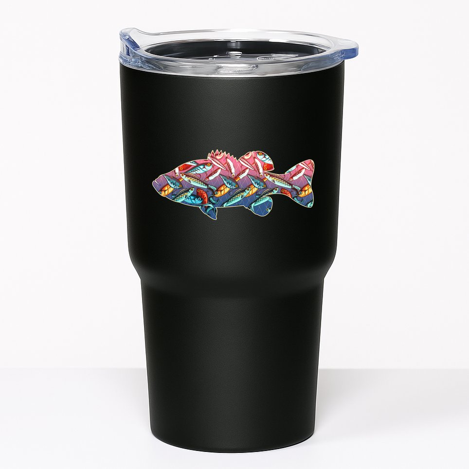 Go Base Fish Fishing Lures Pattern Tumbler