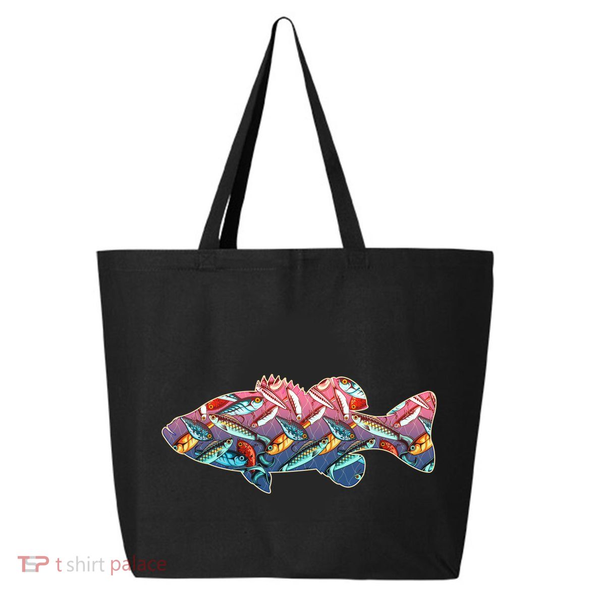 Go Base Fish Fishing Lures Pattern 25L Jumbo Tote