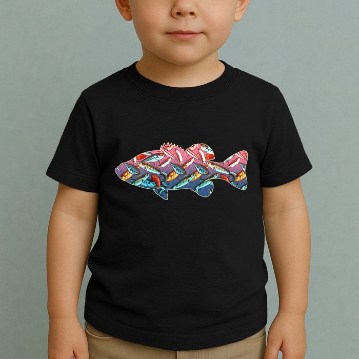 Go Base Fish Fishing Lures Pattern Toddler T-Shirt