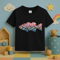 Go Base Fish Fishing Lures Pattern Toddler T-Shirt