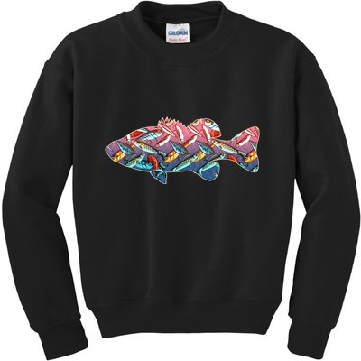 Go Base Fish Fishing Lures Pattern Kids Sweatshirt