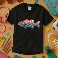Go Base Fish Fishing Lures Pattern Kids T-Shirt