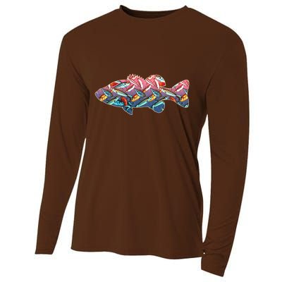 Go Base Fish Fishing Lures Pattern Cooling Performance Long Sleeve Crew