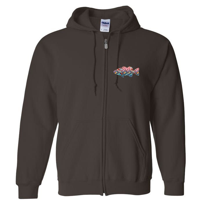 Go Base Fish Fishing Lures Pattern Full Zip Hoodie