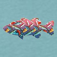 Go Base Fish Fishing Lures Pattern Sueded Cloud Jersey T-Shirt