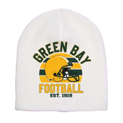 Green Bay Football Est 1919 Team Supporter Short Acrylic Beanie