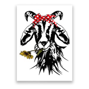 Goats Bandana Farm Animal Lover Funny Goat Graphics Poster