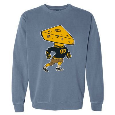 Green Bay Football Mascot Cheese Man Garment-Dyed Sweatshirt