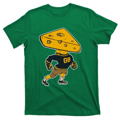 Green Bay Football Mascot Cheese Man T-Shirt