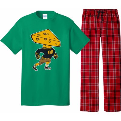 Green Bay Football Mascot Cheese Man Pajama Set