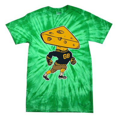 Green Bay Football Mascot Cheese Man Tie-Dye T-Shirt