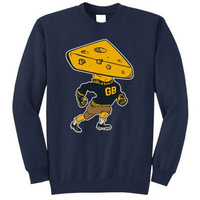 Green Bay Football Mascot Cheese Man Tall Sweatshirt