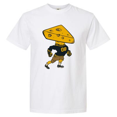 Green Bay Football Mascot Cheese Man Garment-Dyed Heavyweight T-Shirt