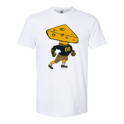 Green Bay Football Mascot Cheese Man Softstyle® CVC T-Shirt