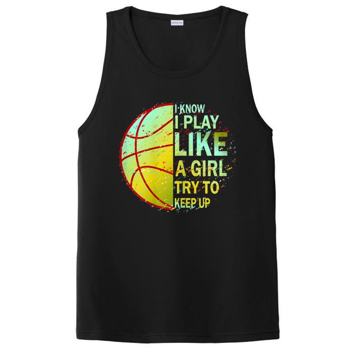 Girls Basketball Funny Gift PosiCharge Competitor Tank