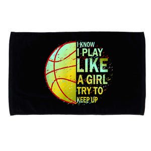 Girls Basketball Funny Gift Microfiber Hand Towel