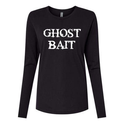 Ghost Bait Funny Paranormal Ghost Hunting Scary Halloween Womens Cotton Relaxed Long Sleeve T-Shirt