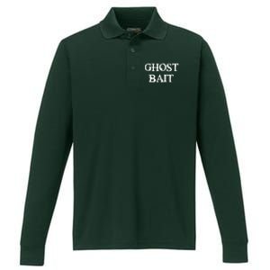 Ghost Bait Funny Paranormal Ghost Hunting Scary Halloween Performance Long Sleeve Polo