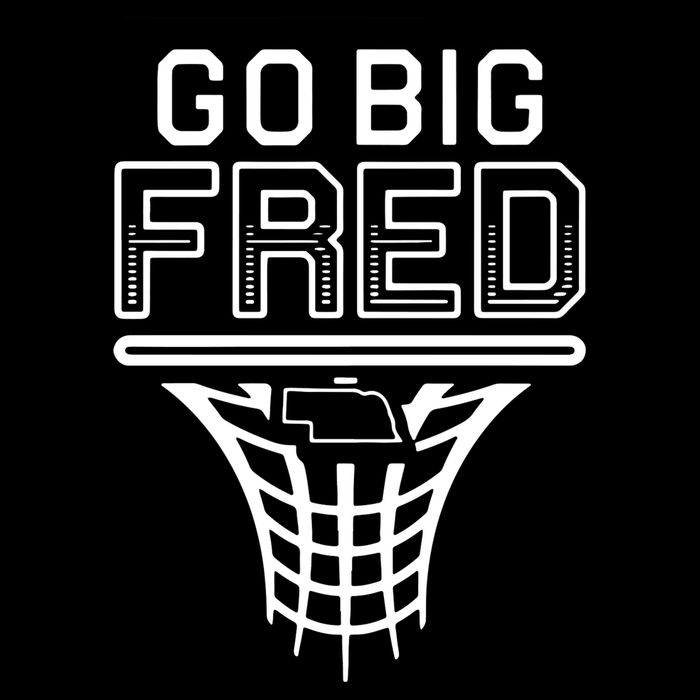 Go Big Fred Nebraska Basketball Stripe Pom Pom Beanie