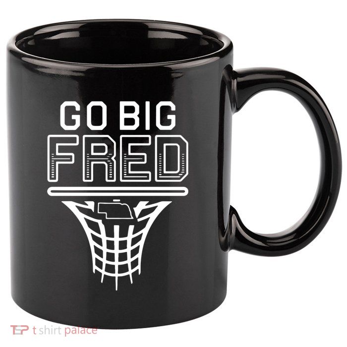 Go Big Fred Nebraska Basketball 11oz C Handle Ceramic Mug