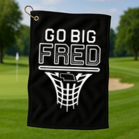 Go Big Fred Nebraska Basketball Golf Towel