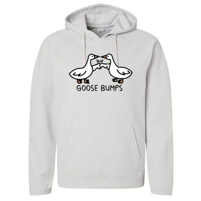 Goose Bump funny animal lover Performance Fleece Hoodie