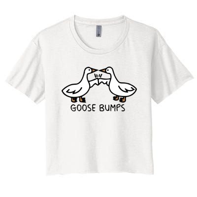 Goose Bump funny animal lover Women's Crop Top Tee