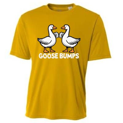 Goose Bumps Funny Pun Bff Goose Geese Humor Cooling Performance Crew T-Shirt