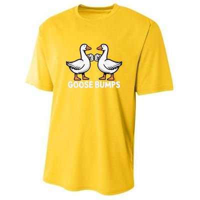 Goose Bumps Funny Pun Bff Goose Geese Humor Youth Performance Sprint T-Shirt