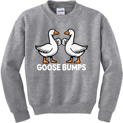 Goose Bumps Funny Pun Bff Goose Geese Humor Kids Sweatshirt