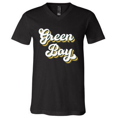 Green Bay Football V-Neck T-Shirt