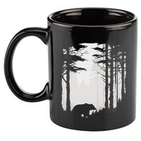 Graphic Bear Forest Wildlife Silhouette Mist Wilderness 11oz C Handle Ceramic Mug