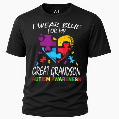 Grandma Blue For My Great Grandson Autism Support Performance Shirt
