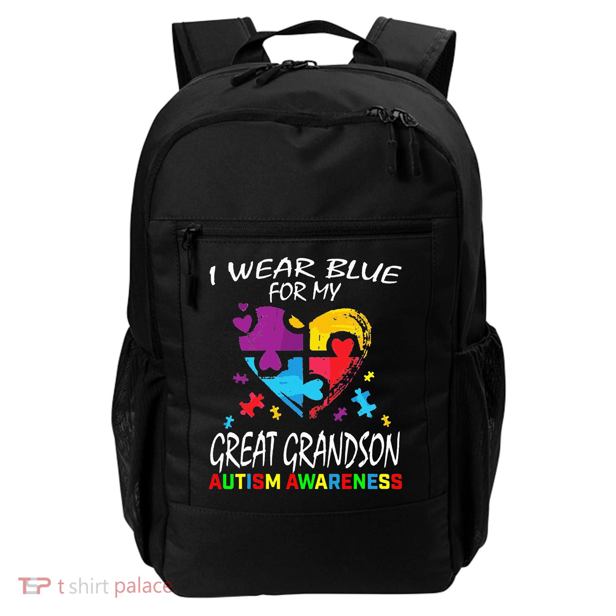 Grandma Blue For My Great Grandson Autism Support Backpack