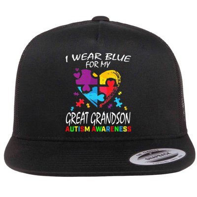 Grandma Blue For My Great Grandson Autism Support Flatbill Hat