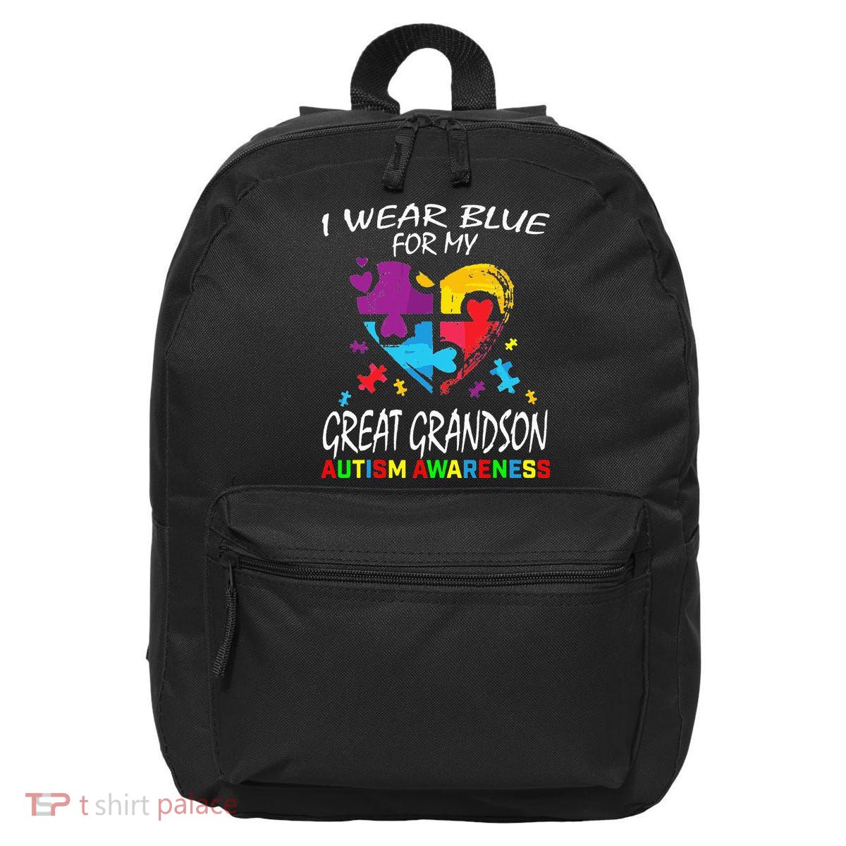 Grandma Blue For My Great Grandson Autism Support 16 in Basic Backpack