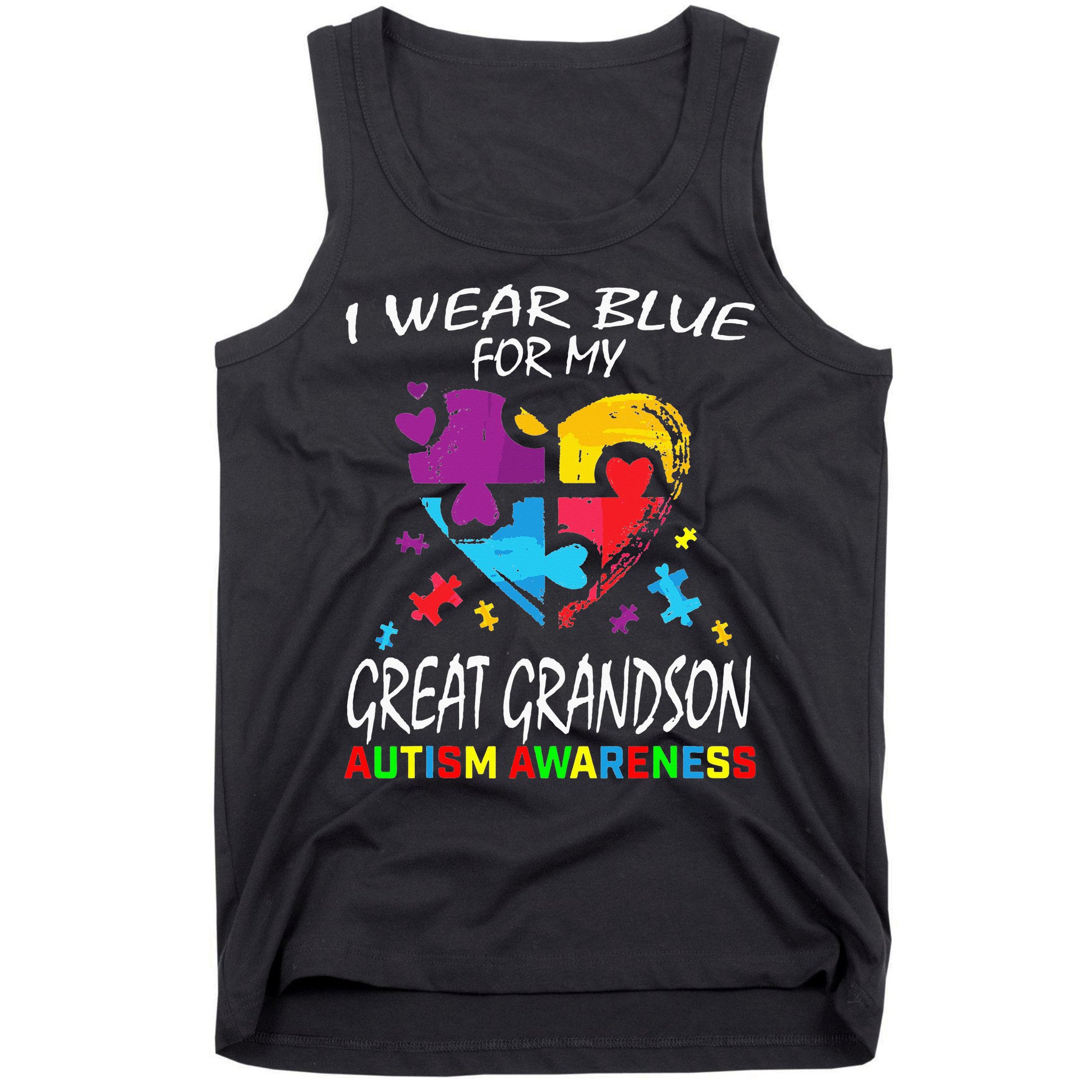 Grandma Blue For My Great Grandson Autism Support Tank Top