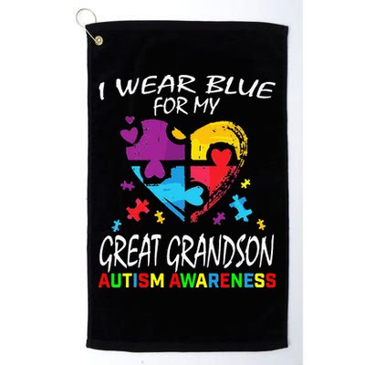 Grandma Blue For My Great Grandson Autism Support Golf Towel