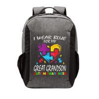 Grandma Blue For My Great Grandson Autism Support Vector Backpack