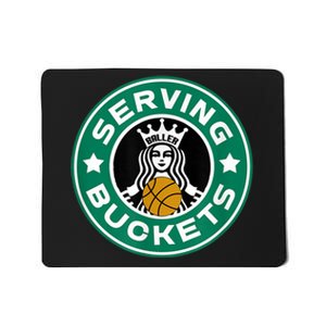 Girls Basketball Funny Logo Serving Buckets Great Teen Mousepad