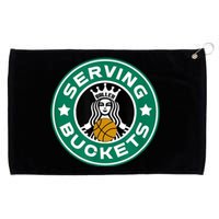 Girls Basketball Funny Logo Serving Buckets Great Teen Grommeted Golf Towel