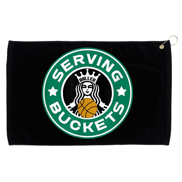 Girls Basketball Funny Logo Serving Buckets Great Teen Grommeted Golf Towel