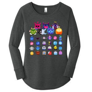 Game Blox Fruits Women's Perfect Tri Tunic Long Sleeve Shirt