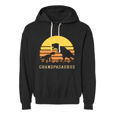 Grandpasaurus Best Grandpa Ever Grandparent Dino Lover Garment-Dyed Fleece Hoodie