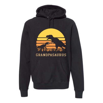 Grandpasaurus Best Grandpa Ever Grandparent Dino Lover Premium Hoodie