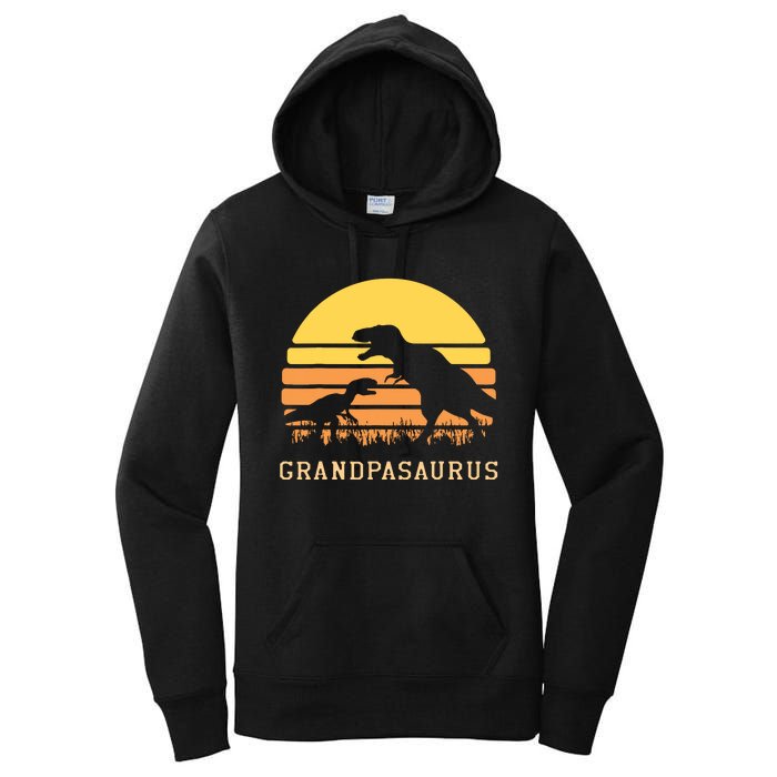 Grandpasaurus Best Grandpa Ever Grandparent Dino Lover Women's Pullover Hoodie