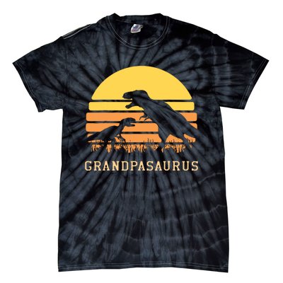 Grandpasaurus Best Grandpa Ever Grandparent Dino Lover Tie-Dye T-Shirt