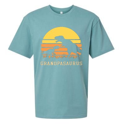 Grandpasaurus Best Grandpa Ever Grandparent Dino Lover Sueded Cloud Jersey T-Shirt